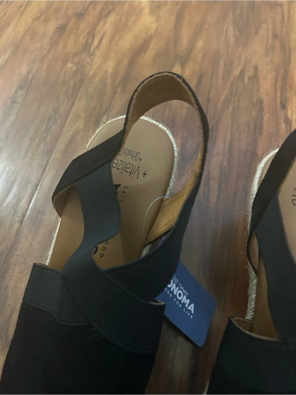 Sonoma Black Espadrille Wedge Sandals Women’s Size 10 NWT Perfect For Summer